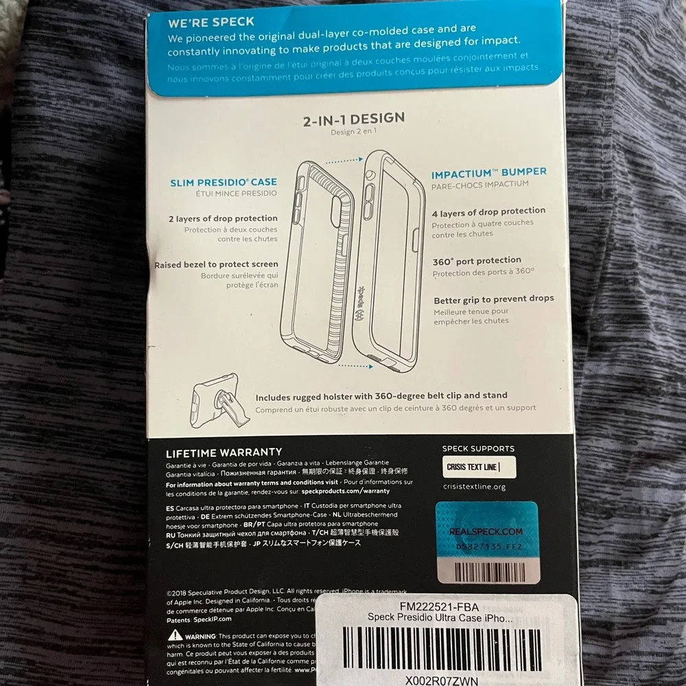 New Speck Presidio Ultra Case for Apple iPhone X / iPhone XS - Black.